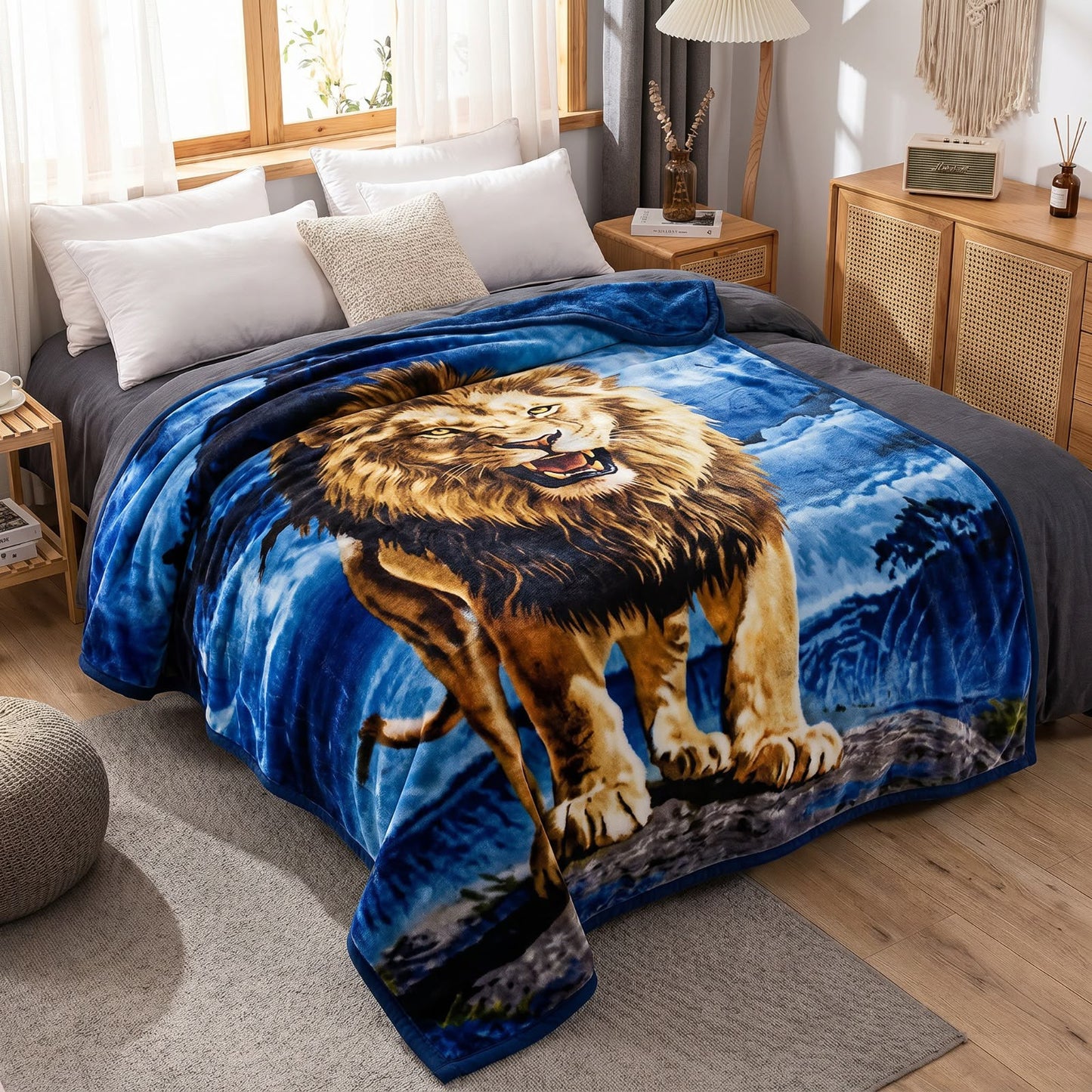 Frazada de Terciopelo Estampada Premium
