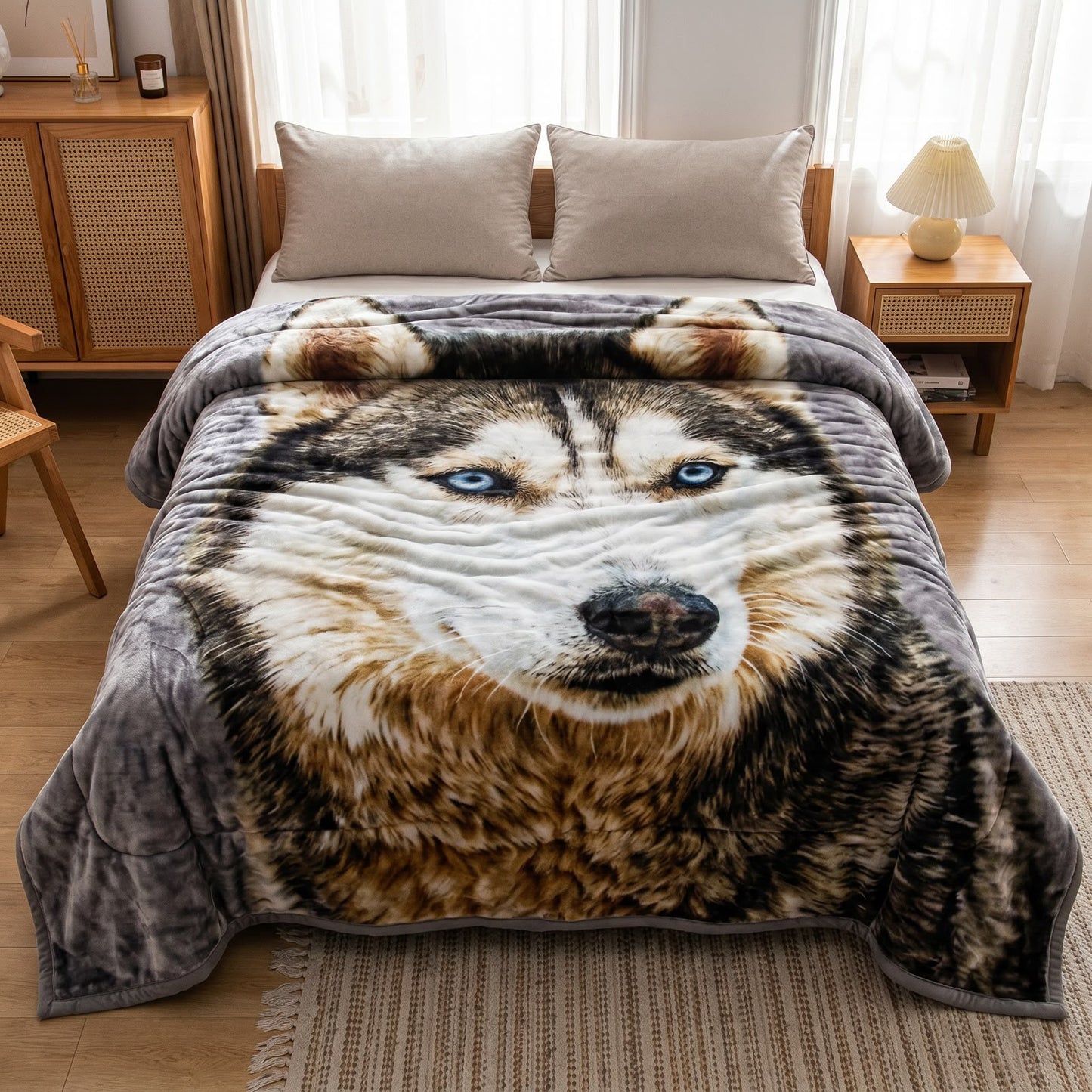 Frazada de Terciopelo Estampada Premium