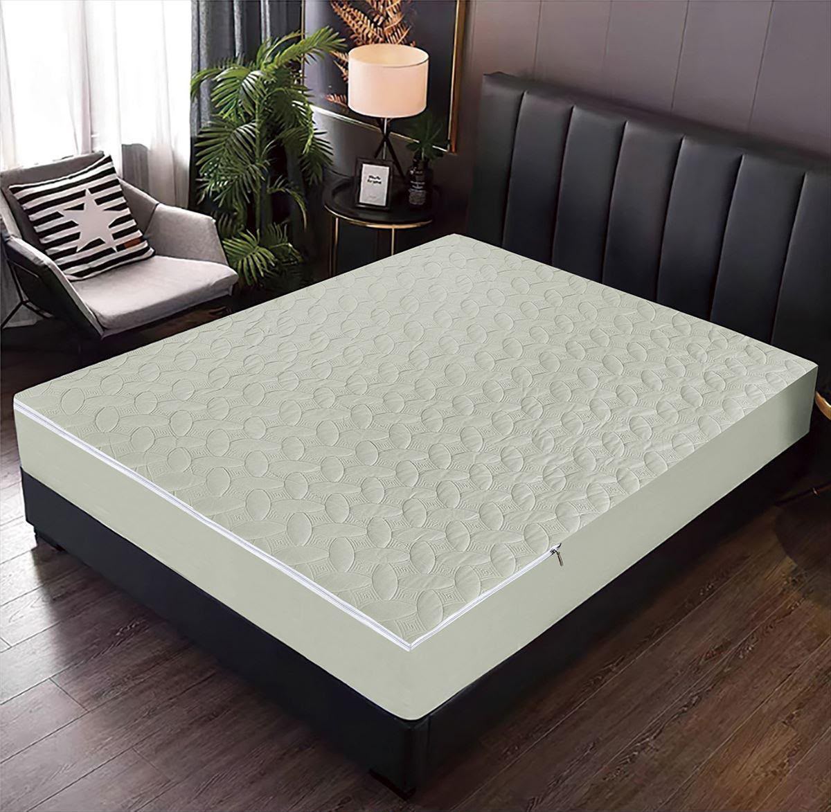 Protector de Colchón Acolchado con Cierre | Impermeable, Transpirable y Antialérgico