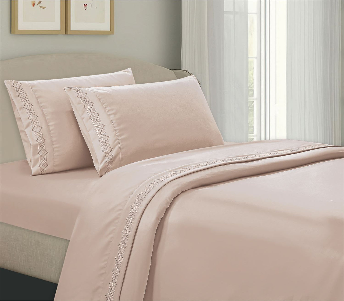 Sábanas 4 Piezas Algodón Premium – Frescas, Suaves y Resistente