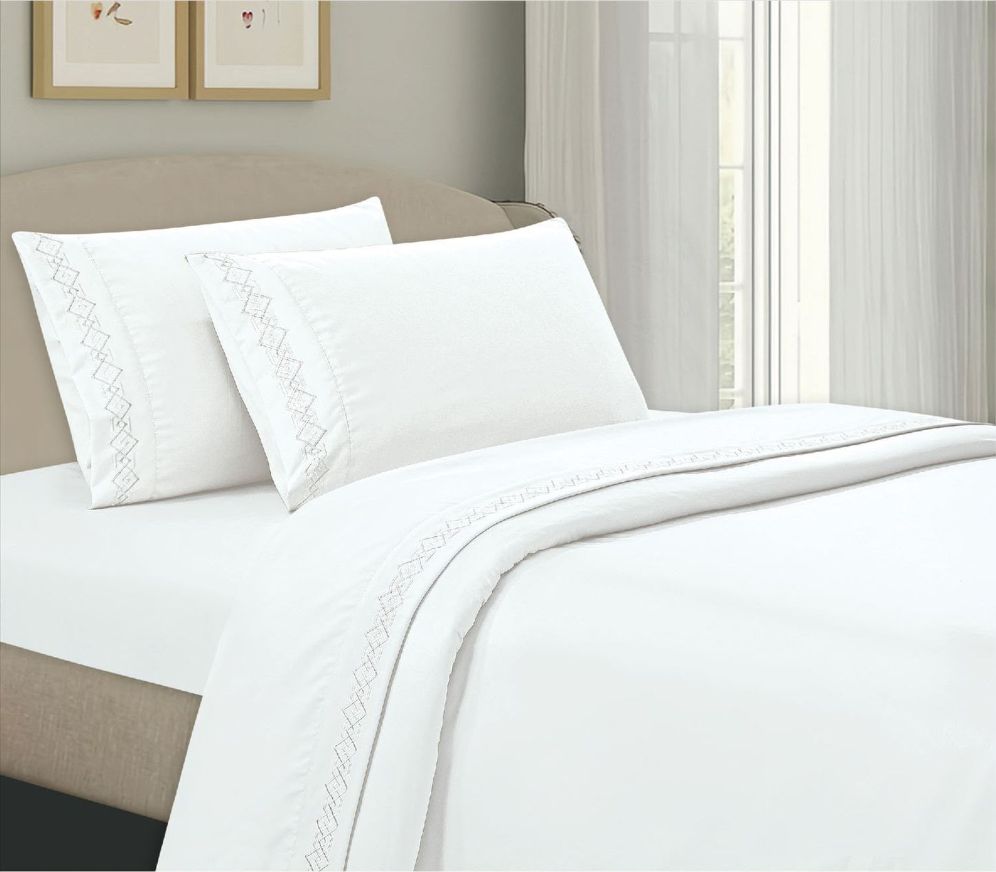 Sábanas 4 Piezas Algodón Premium – Frescas, Suaves y Resistente