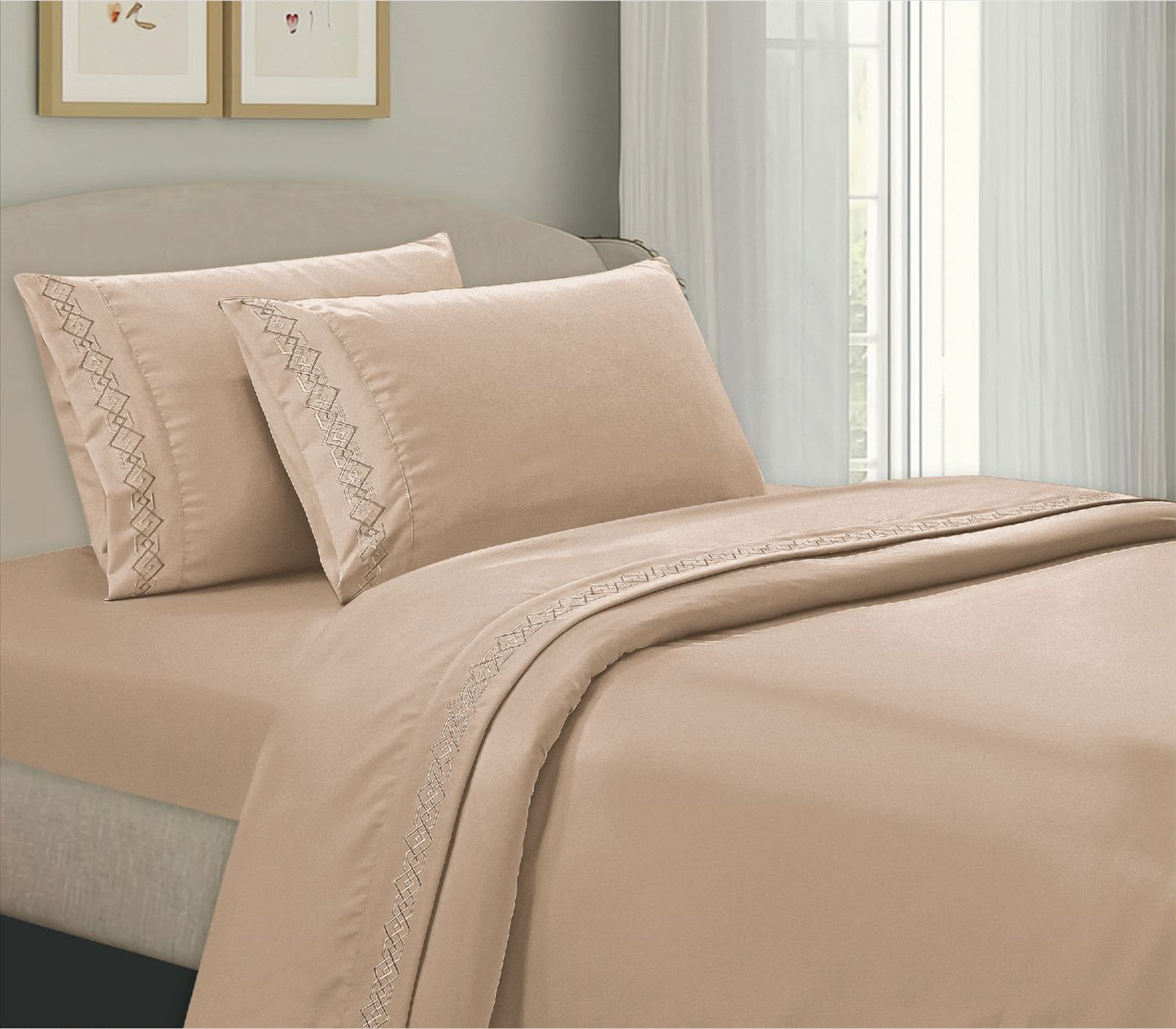 Sábanas 4 Piezas Algodón Premium – Frescas, Suaves y Resistente