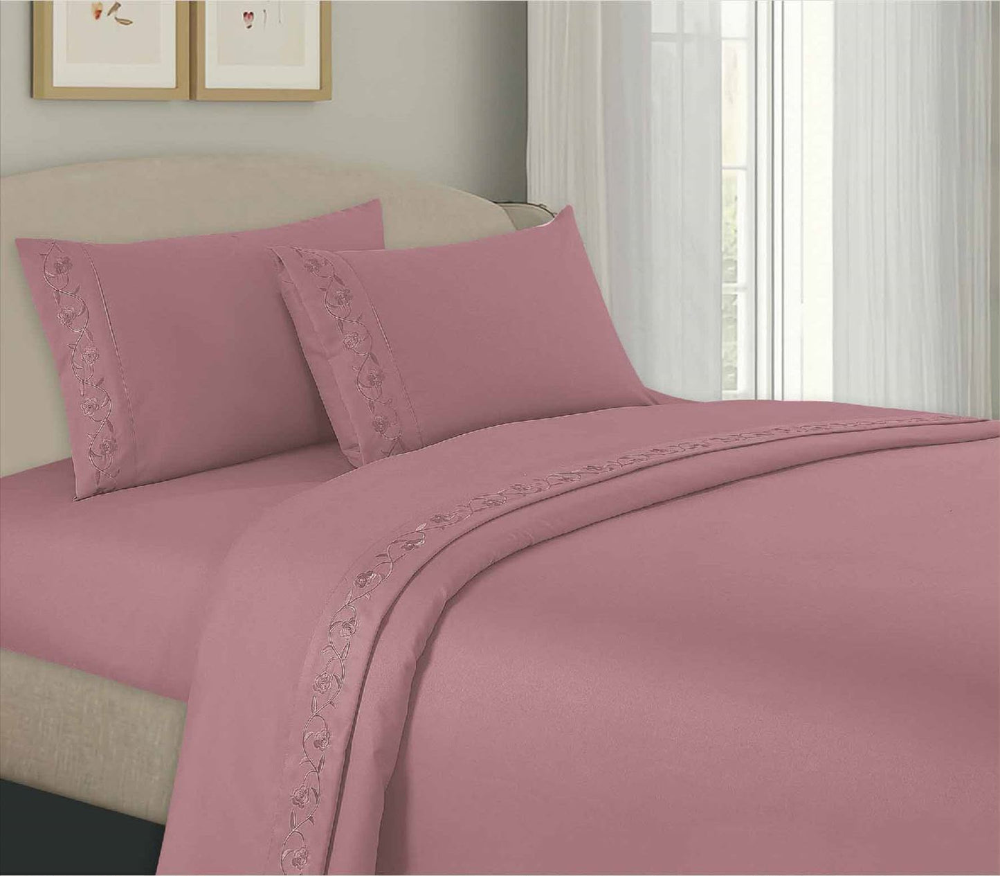 Sábanas 4 Piezas Algodón Premium – Frescas, Suaves y Resistente