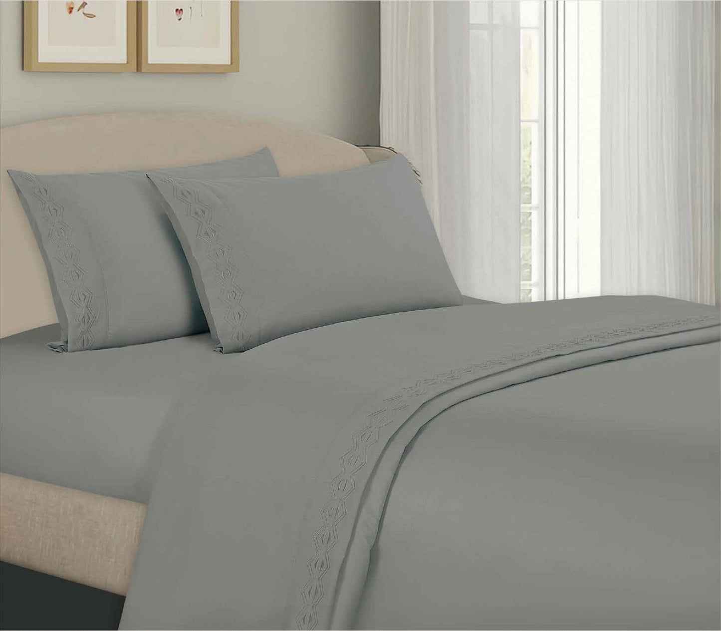 Sábanas 4 Piezas Algodón Premium – Frescas, Suaves y Resistente
