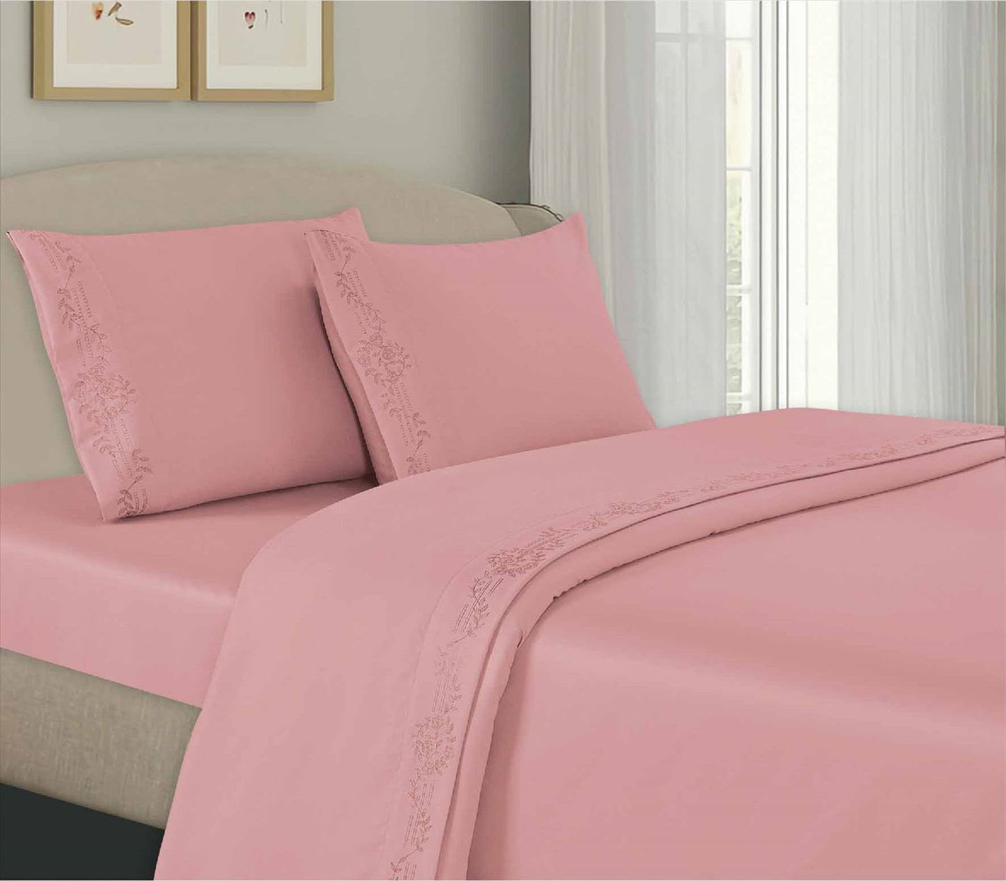 Sábanas 4 Piezas Algodón Premium – Frescas, Suaves y Resistente