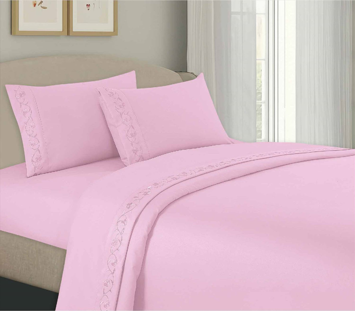 Sábanas 4 Piezas Algodón Premium – Frescas, Suaves y Resistente